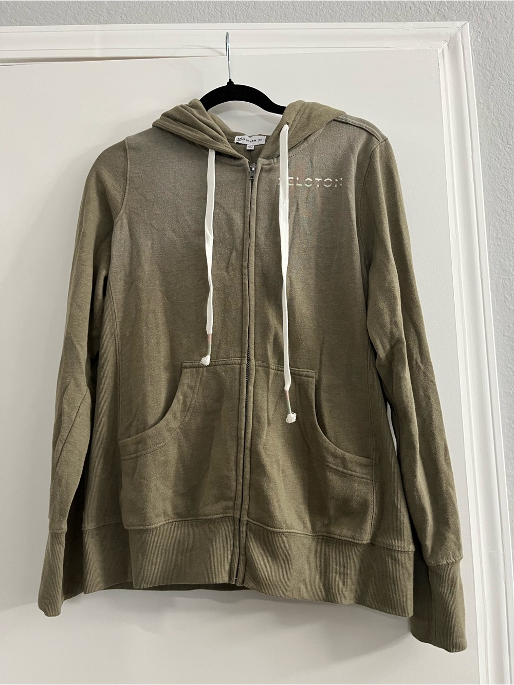 Peloton Ultimate Zip Hoodie Olive Green Full Zip Sweatshirt NWT Size M